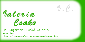 valeria csako business card