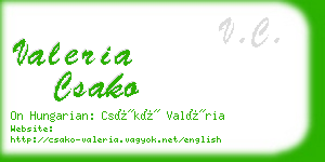 valeria csako business card